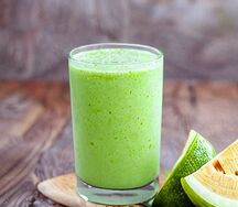 Lime-in-melon smoothie