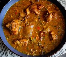 Sauce kopè avec placali ou riz- demi plat