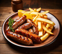 Sausage and chips
