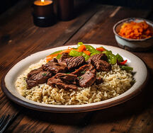 Rice & beef