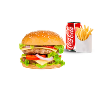 Hamburger et frites