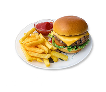 Cheese burger et frites