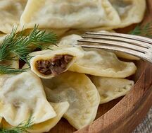 Вареники с грибами