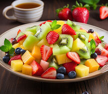 Fresh Fruit Salad - Honey Lime Rainbow