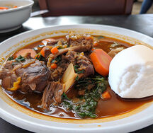 Goat meat & nshima