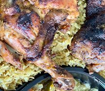 Riz aux épices vermicelle poulet