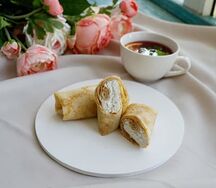 Блины с творогом