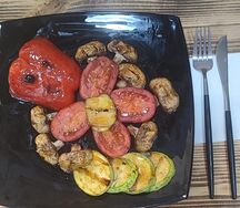 Овощной гриль-микс на углях