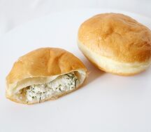 Пирожки жареные с творогом и зеленью