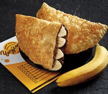 Чебурек с бананом и нутеллой