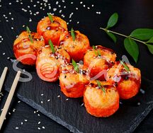 Запечённый с креветкой