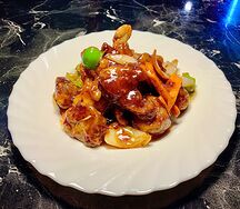 Минтай, жаренный в остром соусе