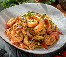 Лапша Wок с тигровой креветкой