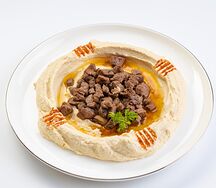 Хумус с говядиной