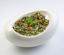 Соте из шпината в сливках