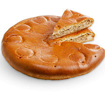 Пирог с мясом, луком и яйцом