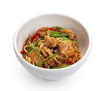 Удон с курицей терияки