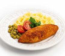 Котлета по-киевски с картофельным пюре