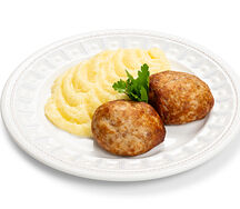 Котлетки из индейки с картофельным пюре