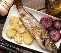 Сибас в печи