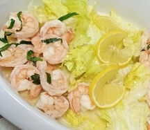Креветки в лимонном соусе