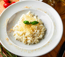 Рис с сливками и сыром пармезан