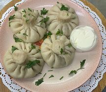 Хинкали из говядины и свинины