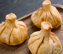 Хинкали из баранины жареные