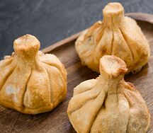 Хинкали из индейки жареные