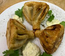 Жареные хинкали с сыром