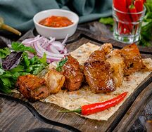 Печень говяжья с курдюком