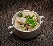 Пельмешки без спешки со сметаной