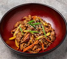 Гречневая лапша с говядиной