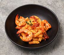 Фузилли с креветками