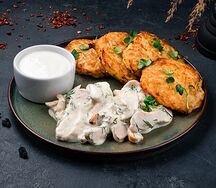 Драники с куриным филе