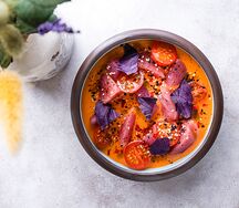 Крудо из тунца с маринованной дыней