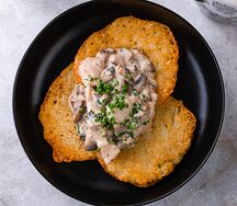 Драники с грибами
