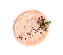 Сливочный суп с шампиньонами и сыром