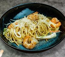 Спагетти с морепродуктами