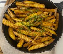Жареная картошка со шкварками