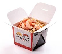 Лапша с креветками