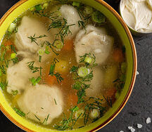 Пельмени с бульоном