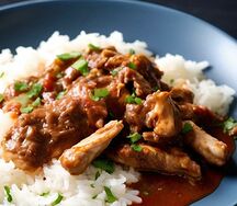 Потрошки куриные с рисом