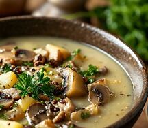 Суп картофельный с грибами