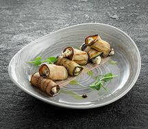 Рулетики из баклажана по-грузински