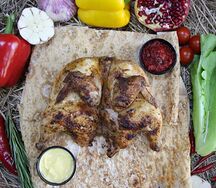 Цыпленок табака на мангале