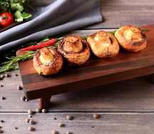 Шампиньоны на мангале