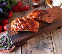 Свиные ребрышки, карамелизированные на мангале