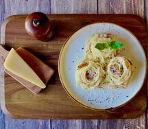 Паста Карбонара с беконом