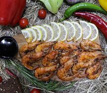 Креветки на мангале